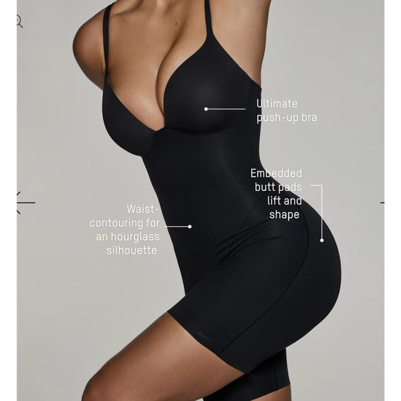 SKIMS 2X Ultimate Body Push Up Butt Enhancing Mid-Thigh Bodysuit Clay NEW NWT - Picture 6 of 10